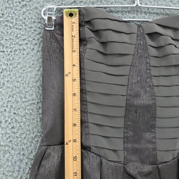 BCBGeneration Dress Womens Small Mini Gray Metallic Cocktail Corset Strapless - Picture 10 of 12